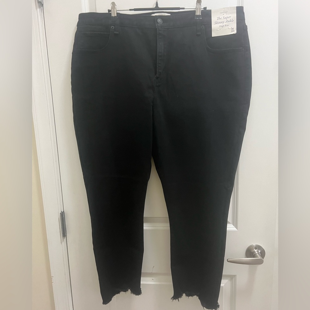 ABERCROMBIE AND FITCH CURVE LOVE SUPER SKINNY ANKLE HIGH RISE NWT SIZE 22 SHORT